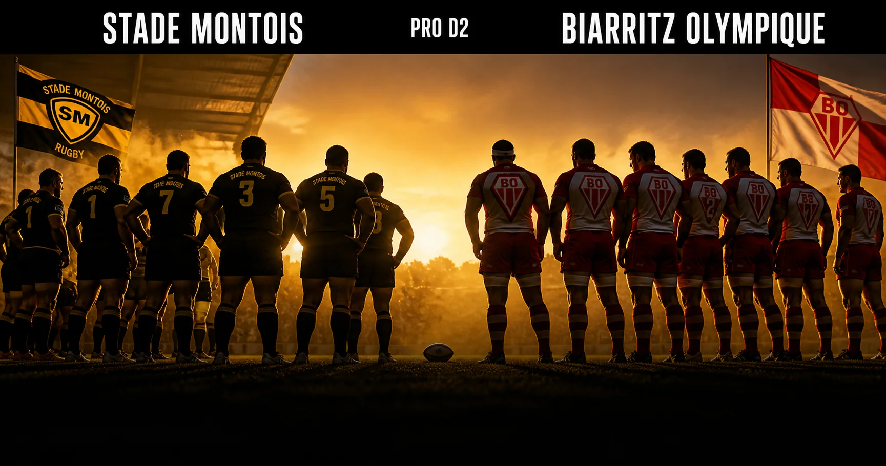Affiche de la rencontre Stade Montois contre Biarritz Olympique