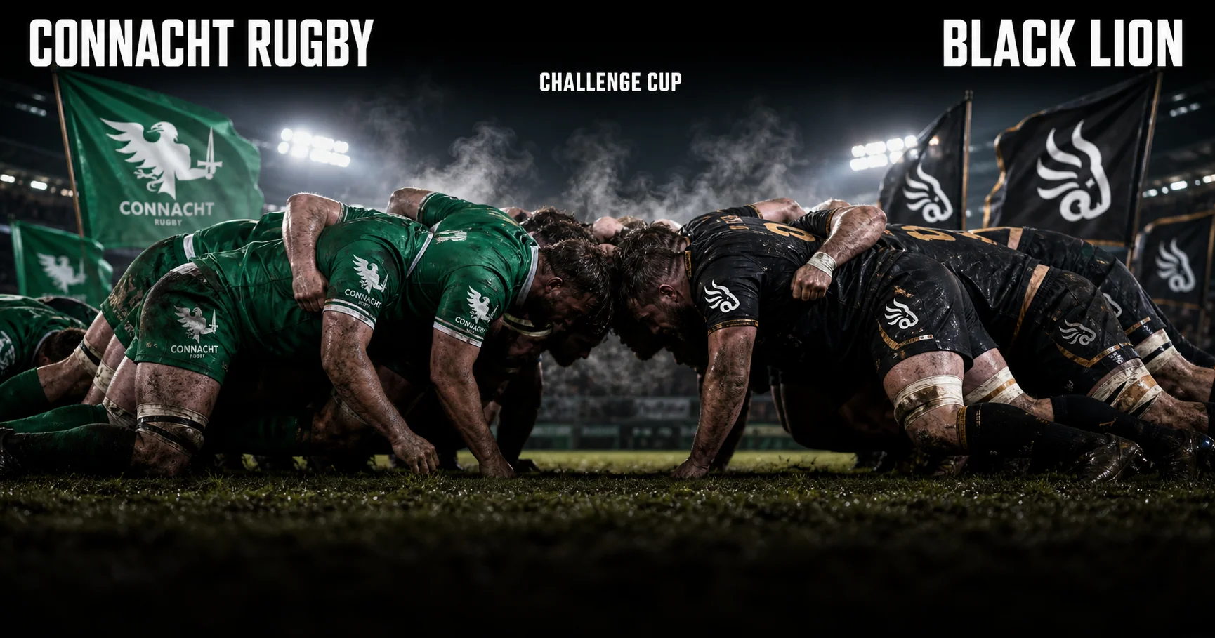 Affiche de la rencontre Connacht Rugby contre Black Lion