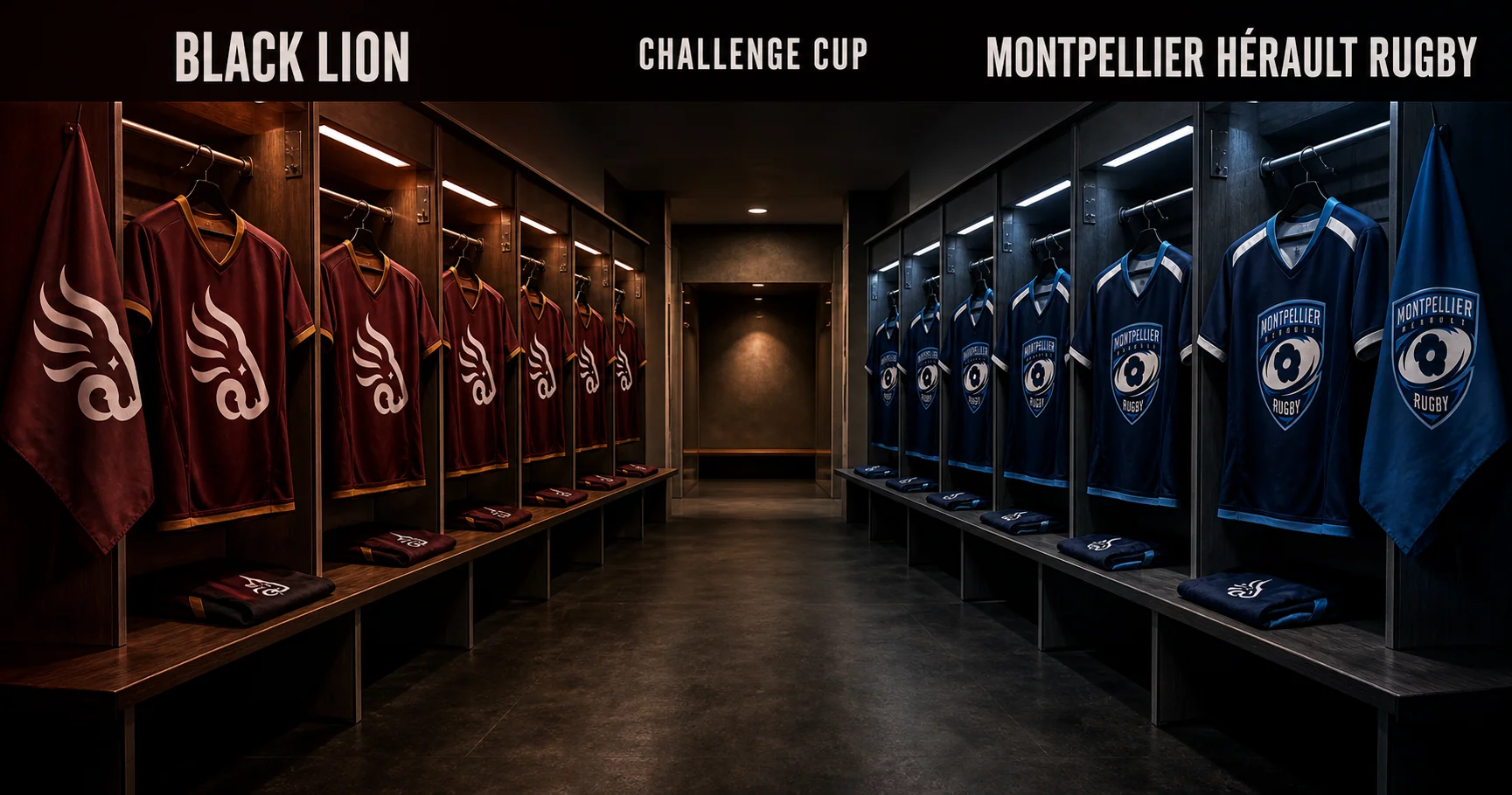 Affiche de la rencontre Black Lion contre Montpellier Hérault Rugby