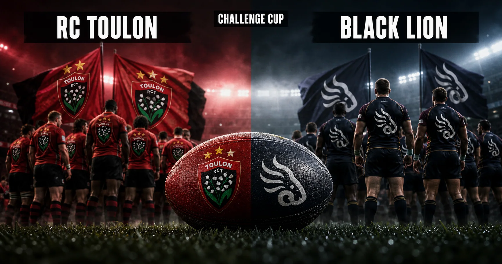 Affiche de la rencontre RC Toulon contre Black Lion