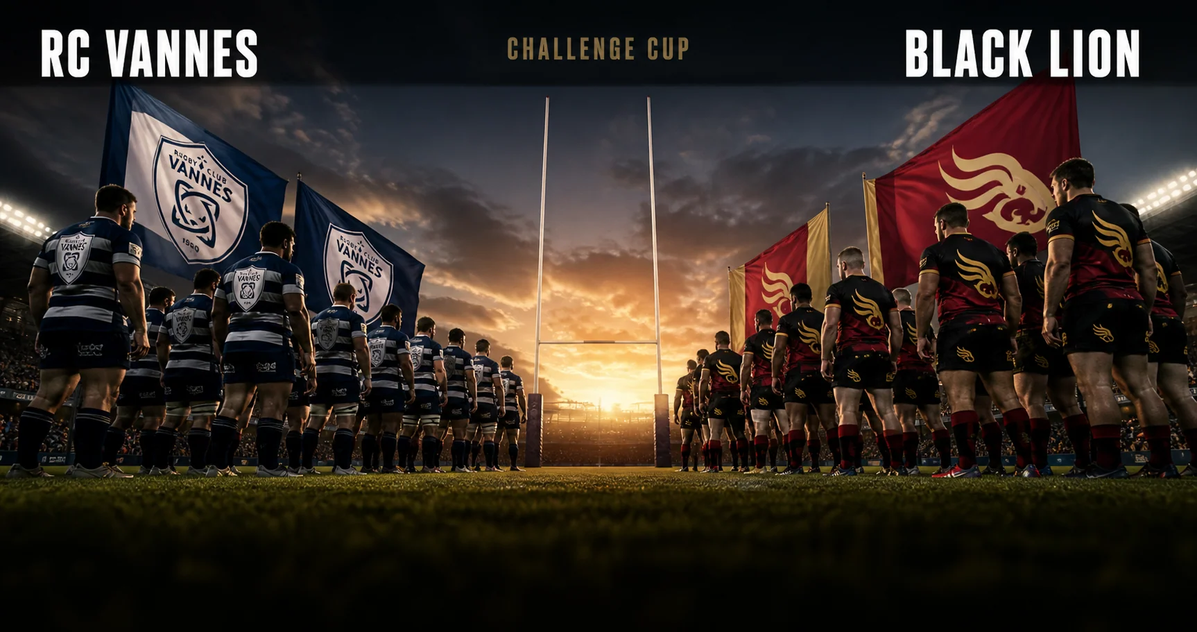 Affiche de la rencontre RC Vannes contre Black Lion