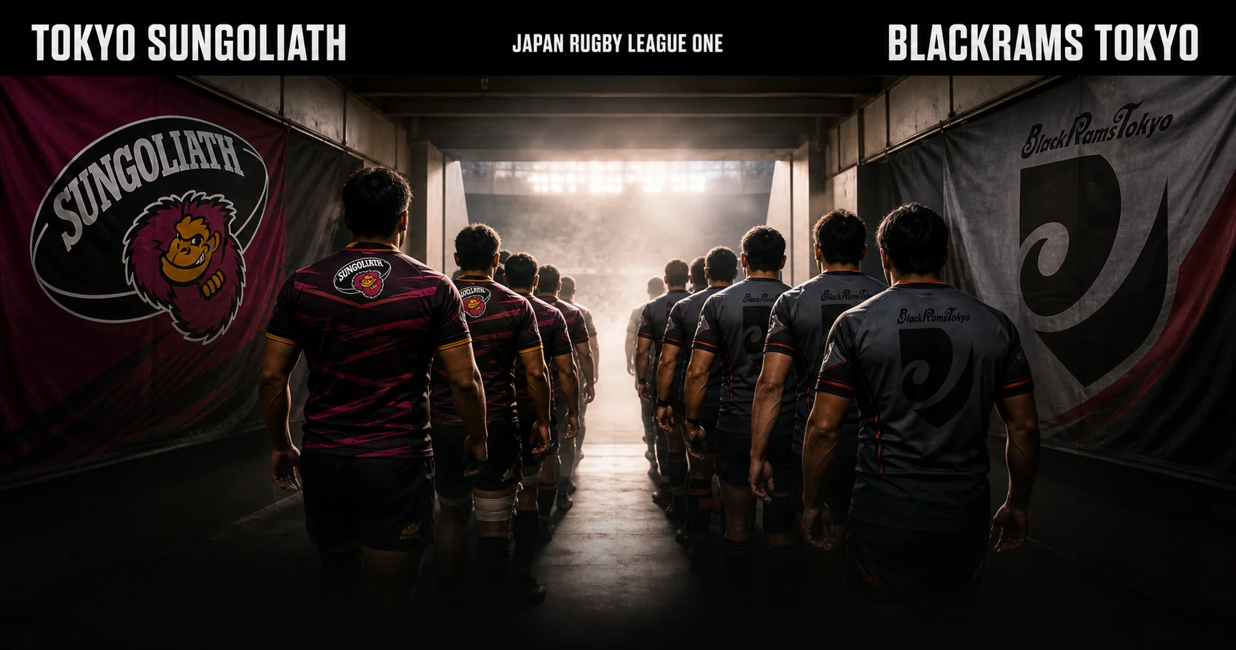 Affiche de la rencontre Tokyo Sungoliath contre BlackRams Tokyo
