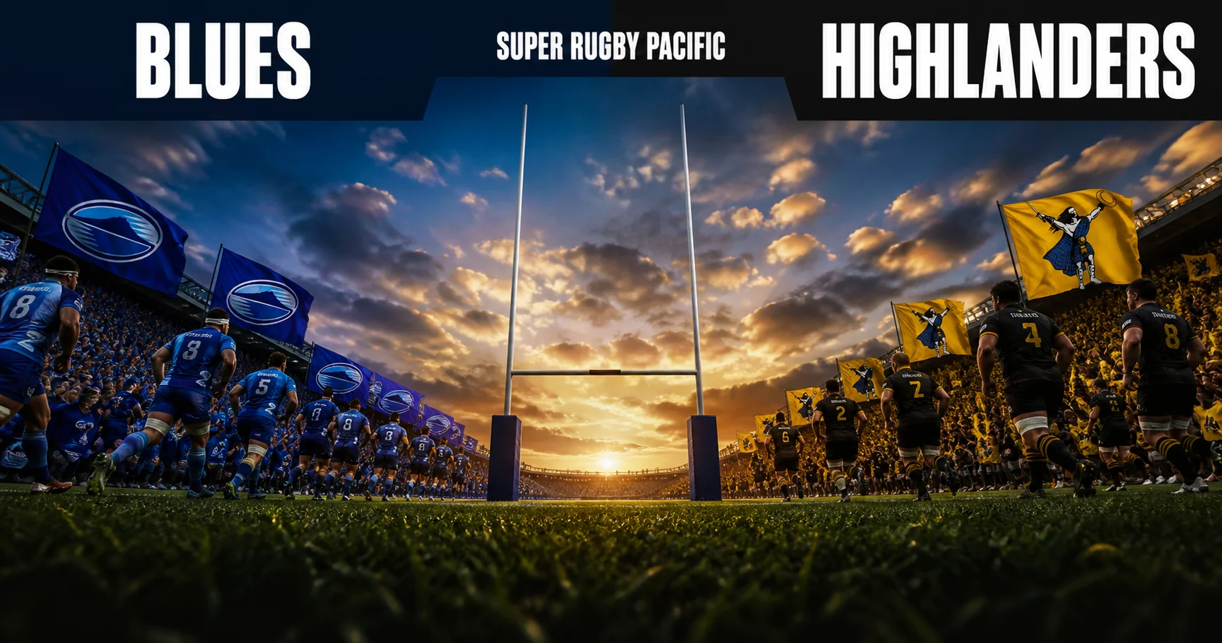 Affiche de la rencontre Blues contre Highlanders