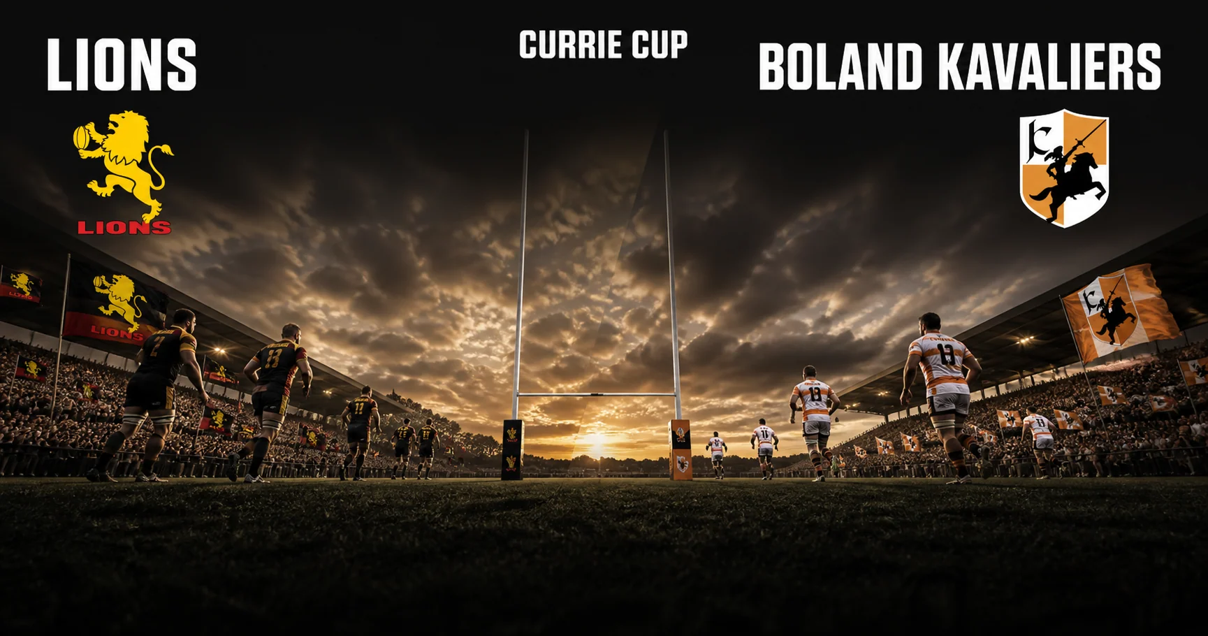 Affiche de la rencontre Lions contre Boland Kavaliers