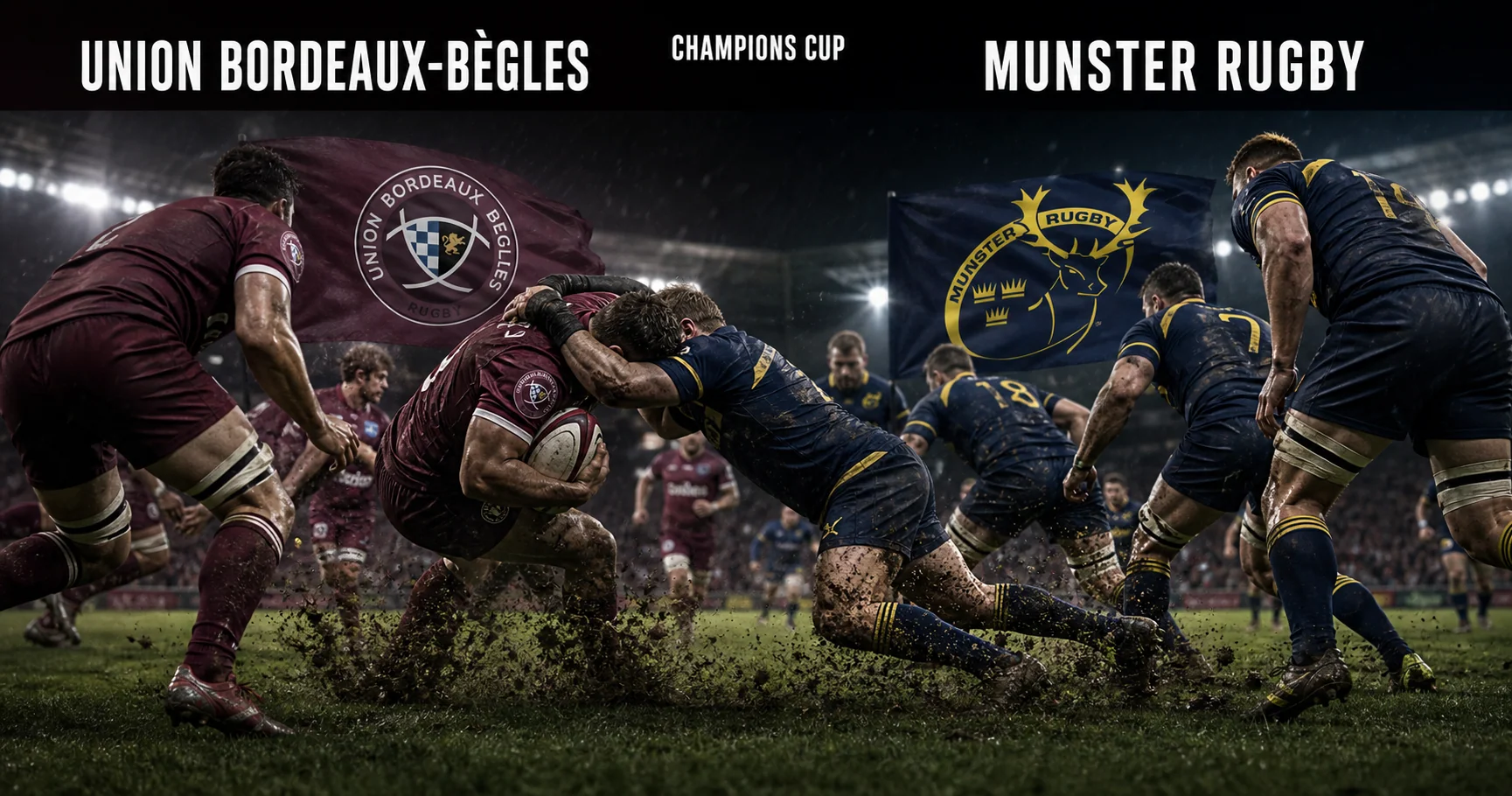 Affiche de la rencontre Union Bordeaux-Bègles contre Munster Rugby