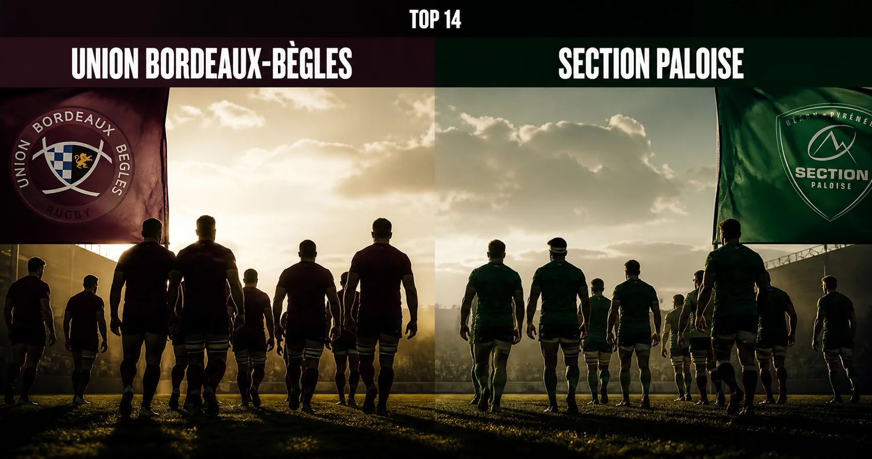 Affiche de la rencontre Union Bordeaux-Bègles contre Section Paloise