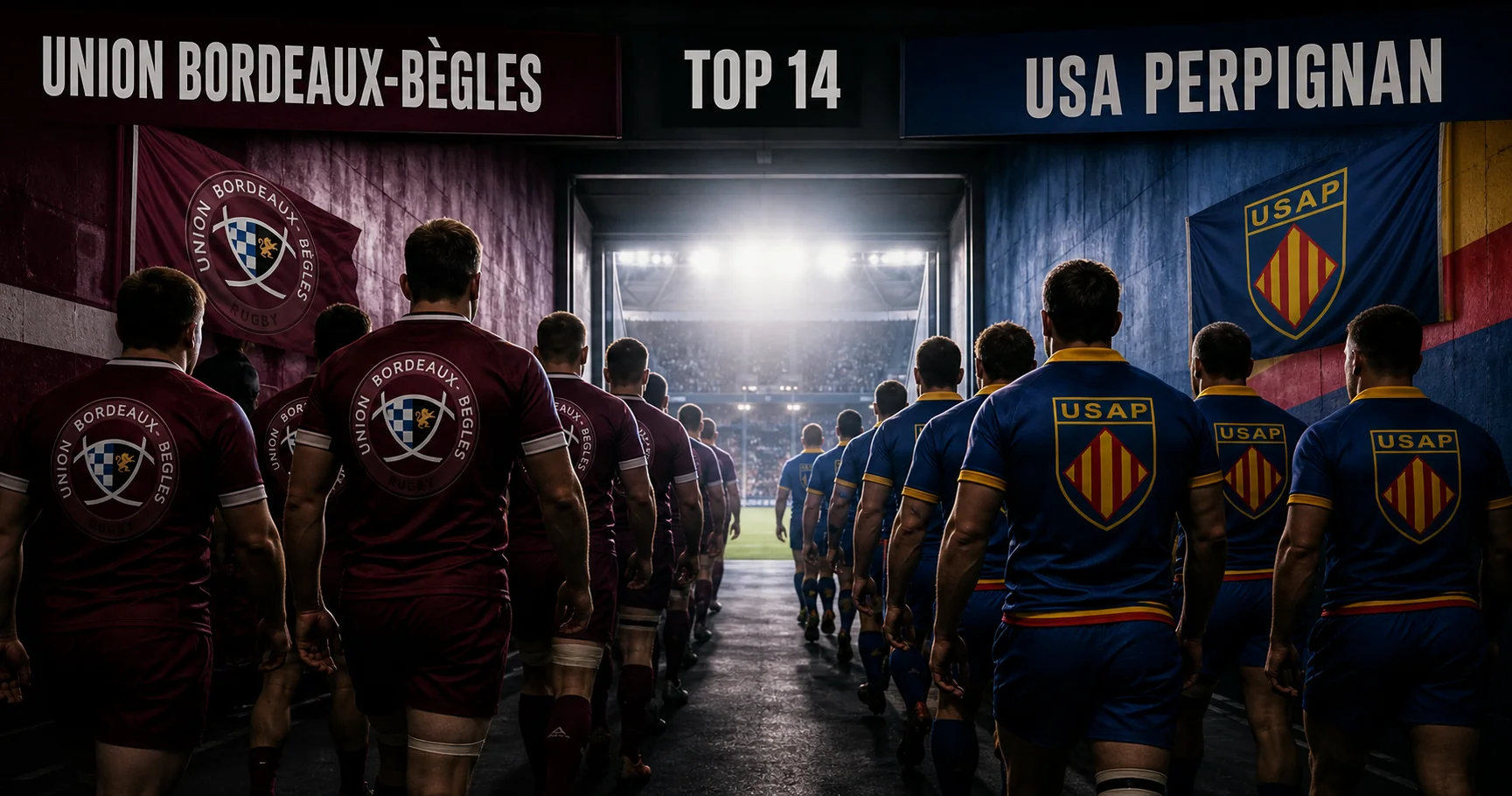 Affiche de la rencontre Union Bordeaux-Bègles contre USA Perpignan