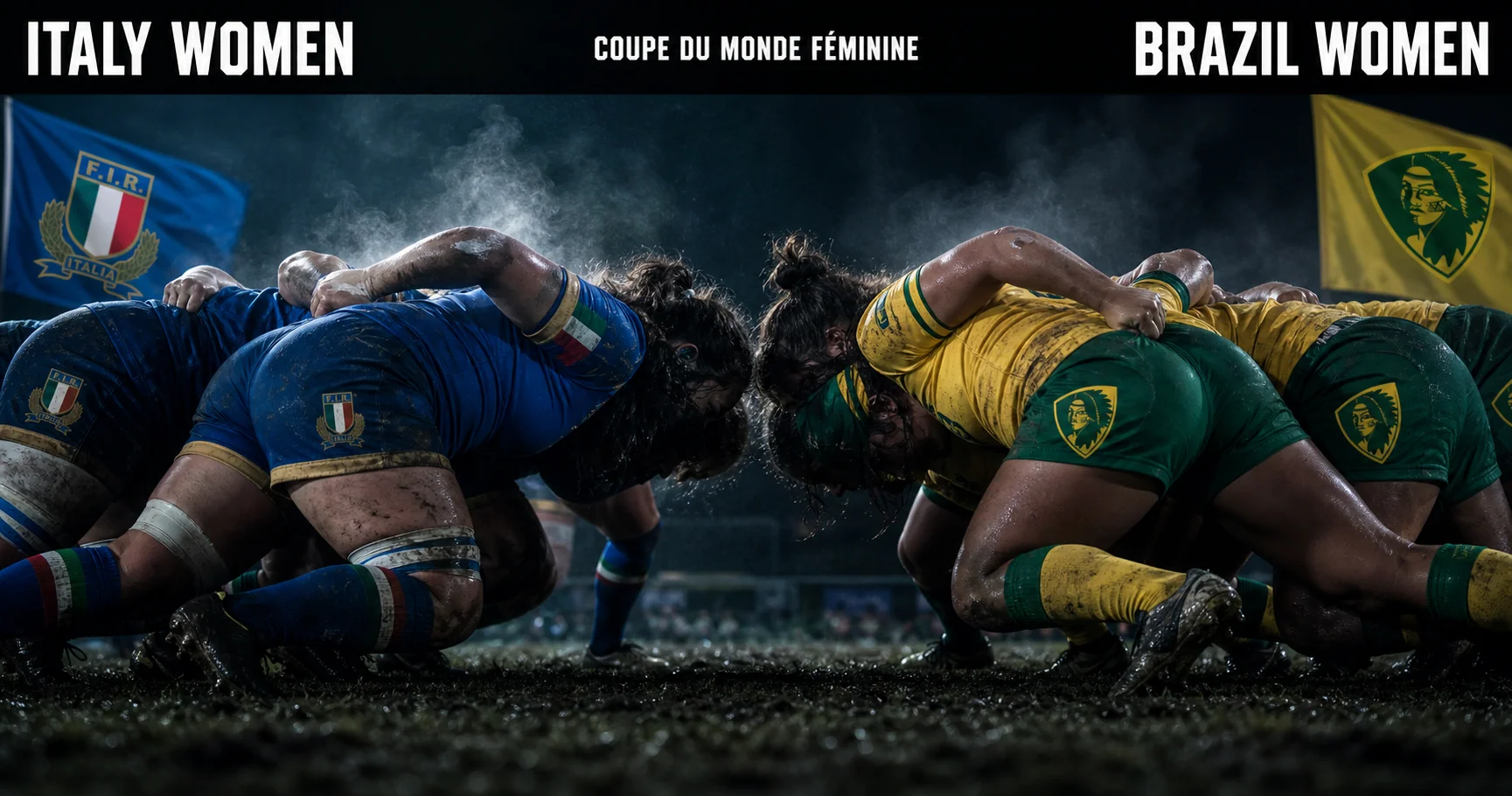 Affiche de la rencontre Italie féminine contre Brésil féminin