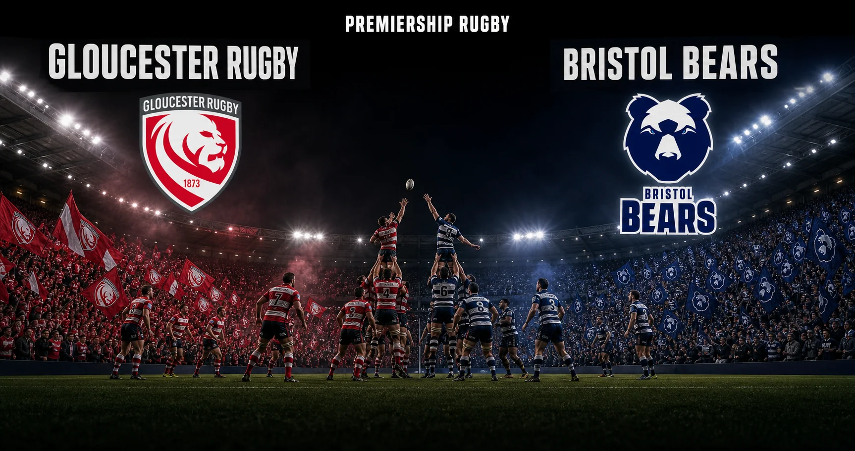 Affiche de la rencontre Gloucester Rugby contre Bristol Bears