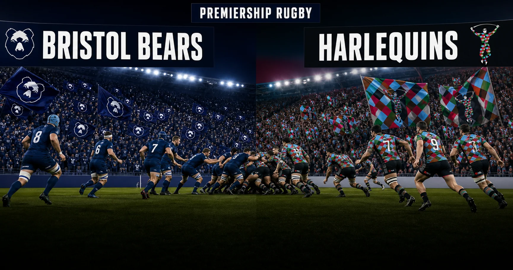 Affiche de la rencontre Bristol Bears contre Harlequins