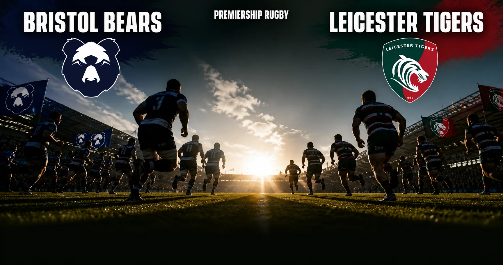 Affiche de la rencontre Bristol Bears contre Leicester Tigers