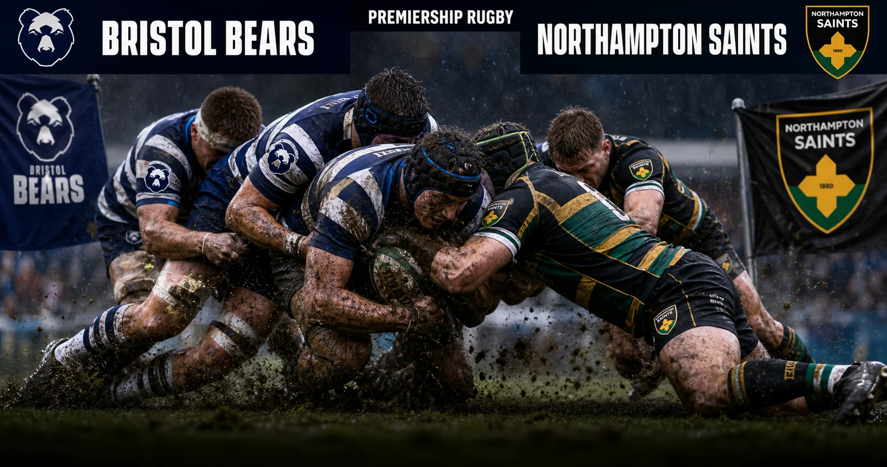 Affiche de la rencontre Bristol Bears contre Northampton Saints