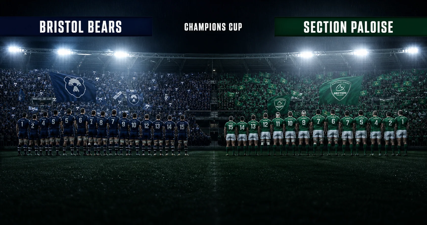 Affiche de la rencontre Bristol Bears contre Section Paloise