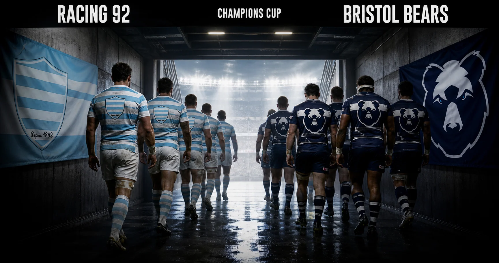 Affiche de la rencontre Racing 92 contre Bristol Bears