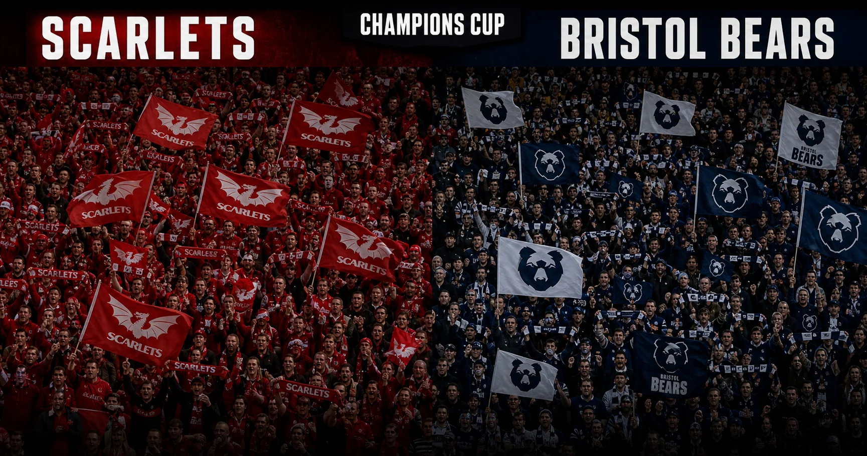 Affiche de la rencontre Scarlets contre Bristol Bears