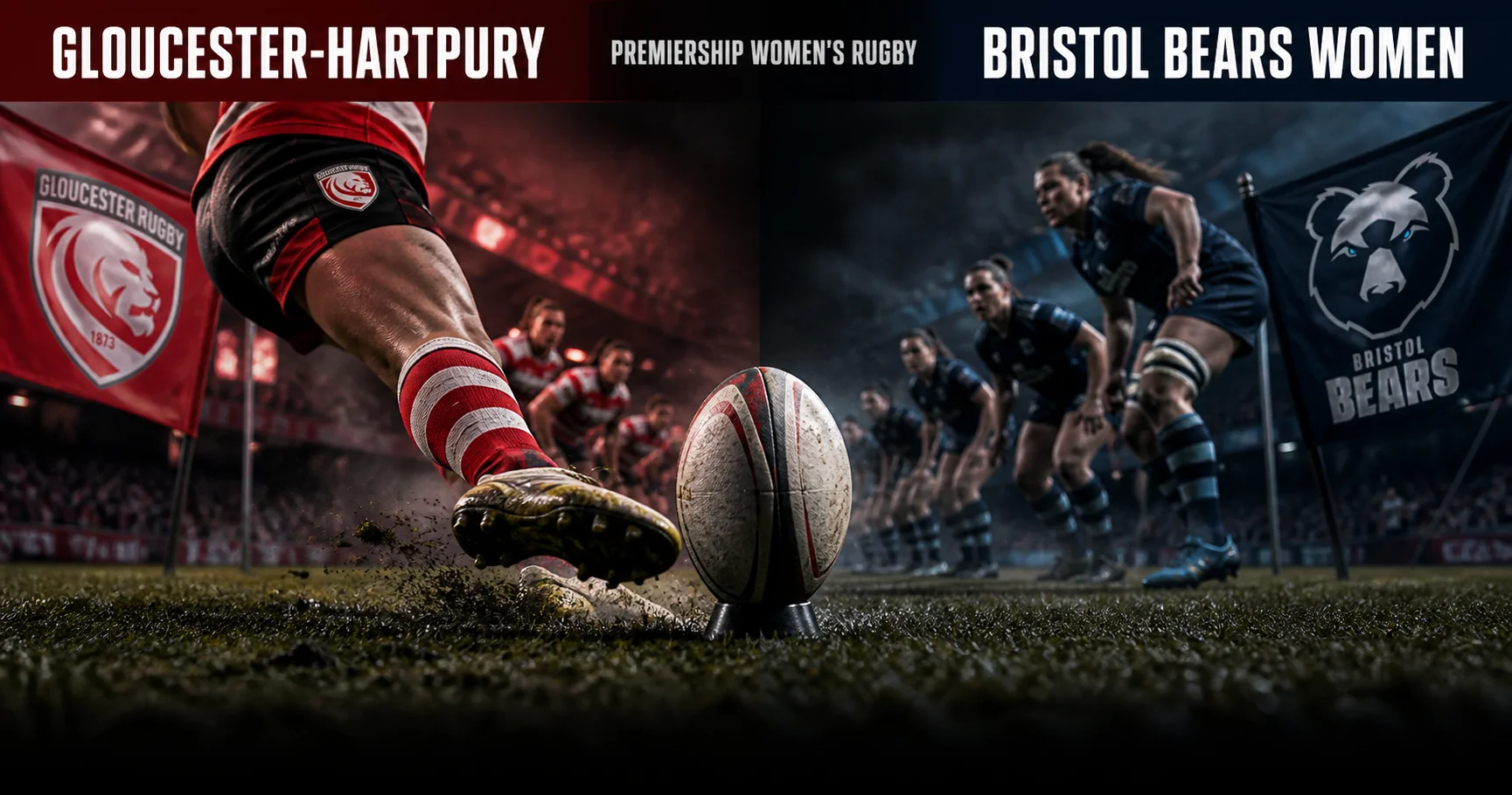 Affiche de la rencontre Gloucester-Hartpury contre Bristol Bears Women