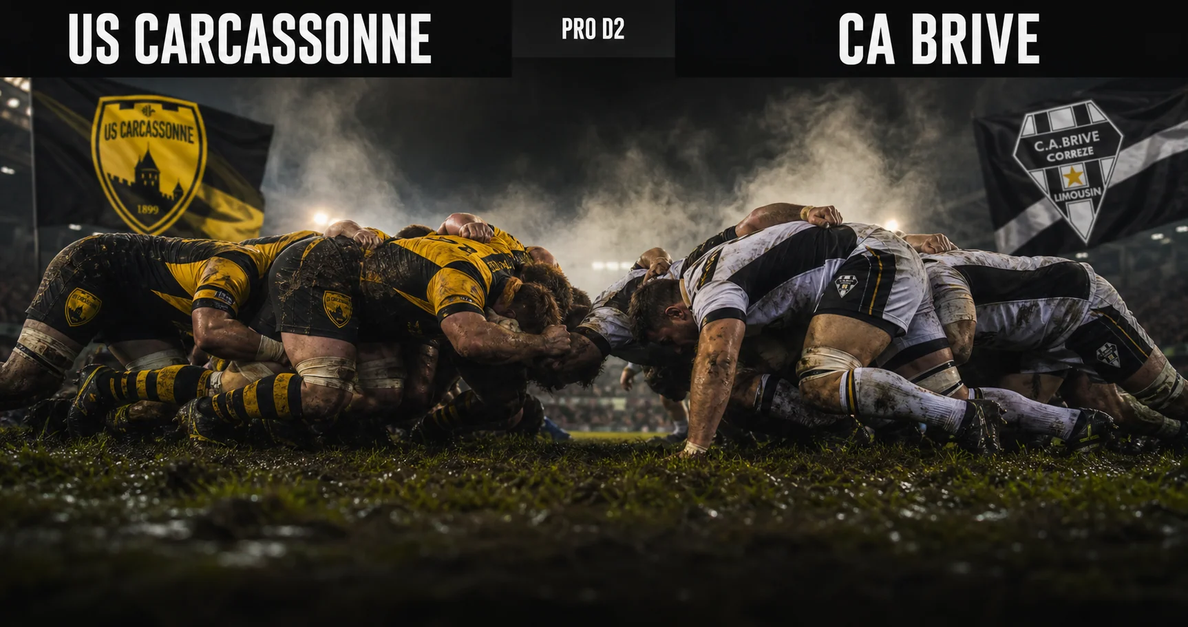 Affiche de la rencontre US Carcassonne contre CA Brive