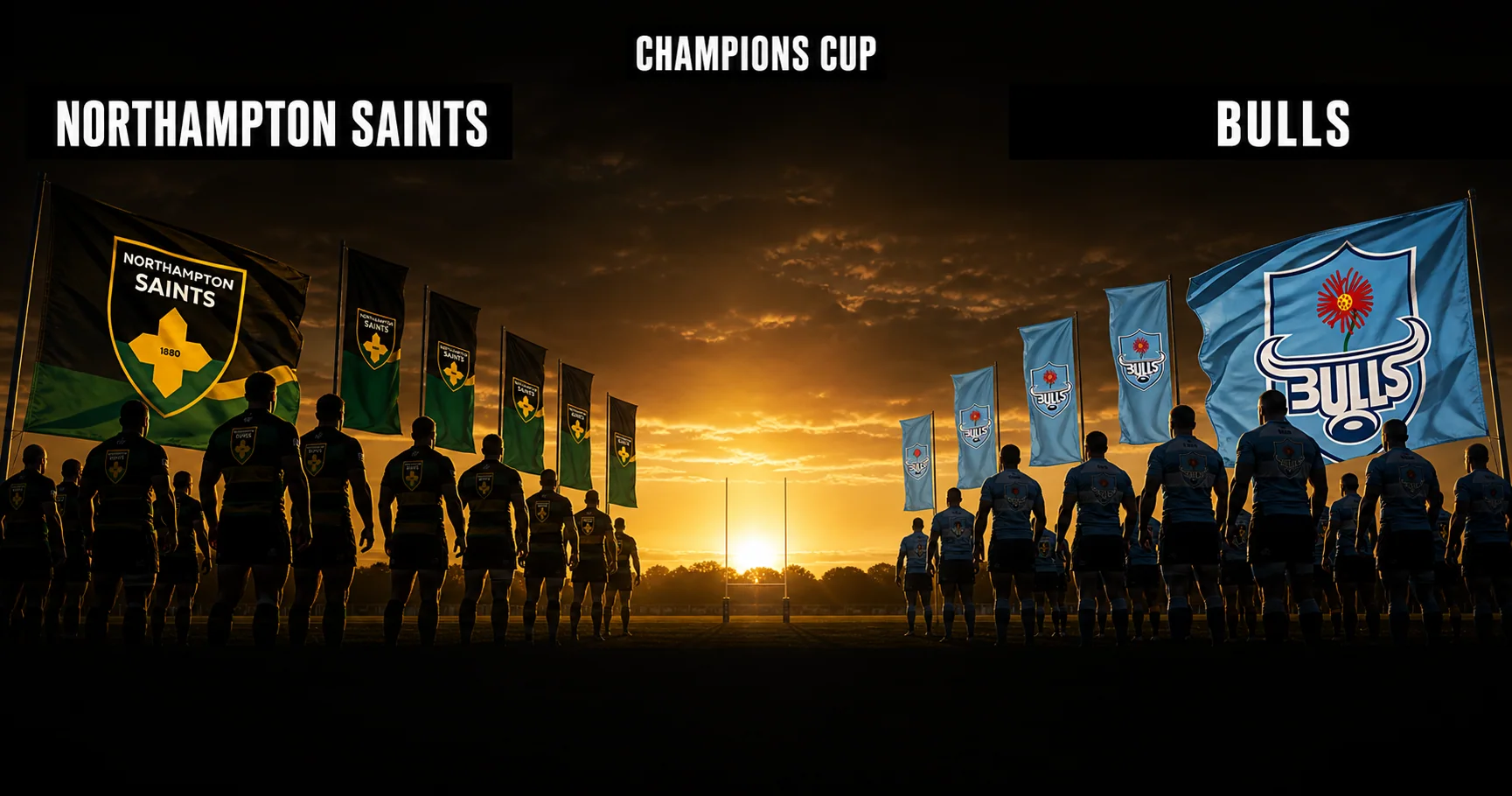 Affiche de la rencontre Northampton Saints contre Bulls