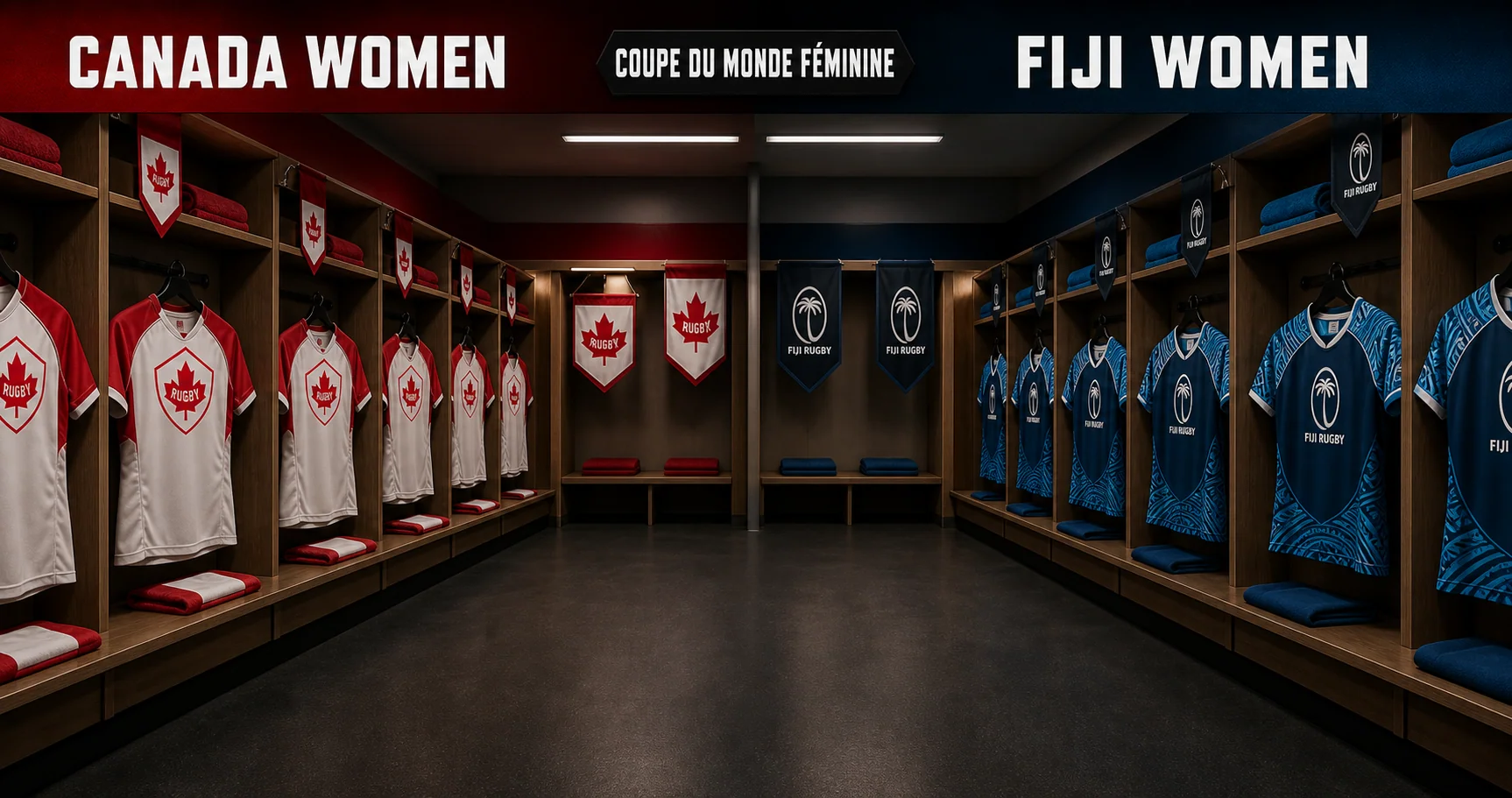 Affiche de la rencontre Canada féminin contre Fidji féminines