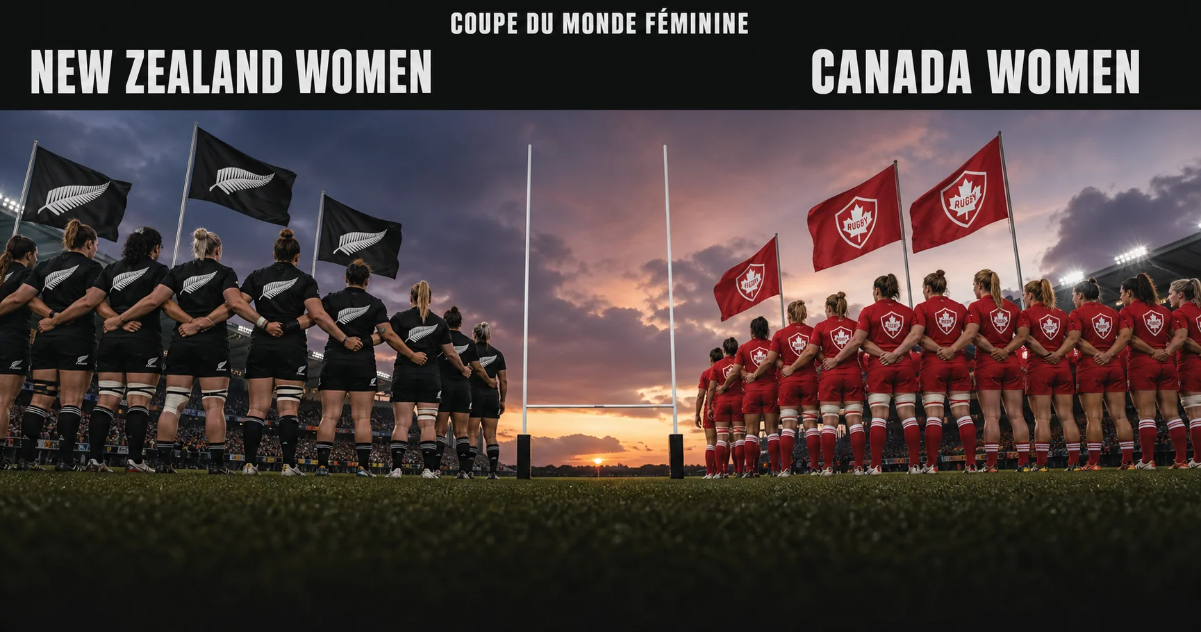 Affiche de la rencontre Nouvelle-Zélande féminine contre Canada féminin