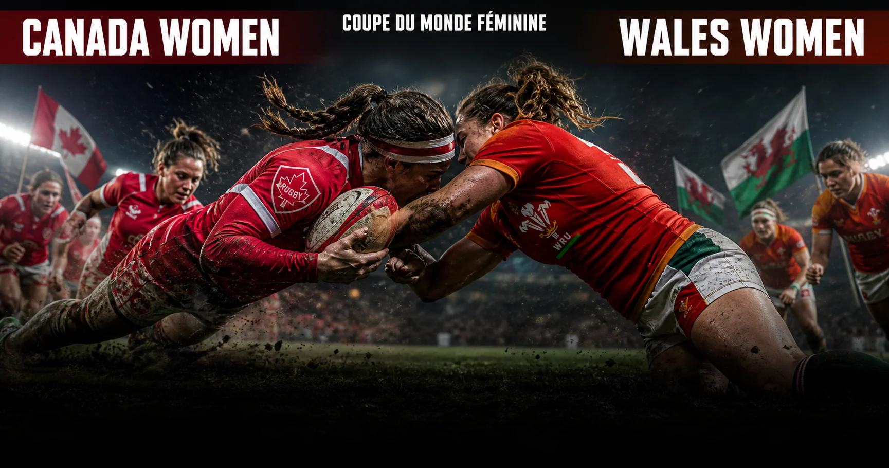 Affiche de la rencontre Canada féminin contre Pays de Galles féminin
