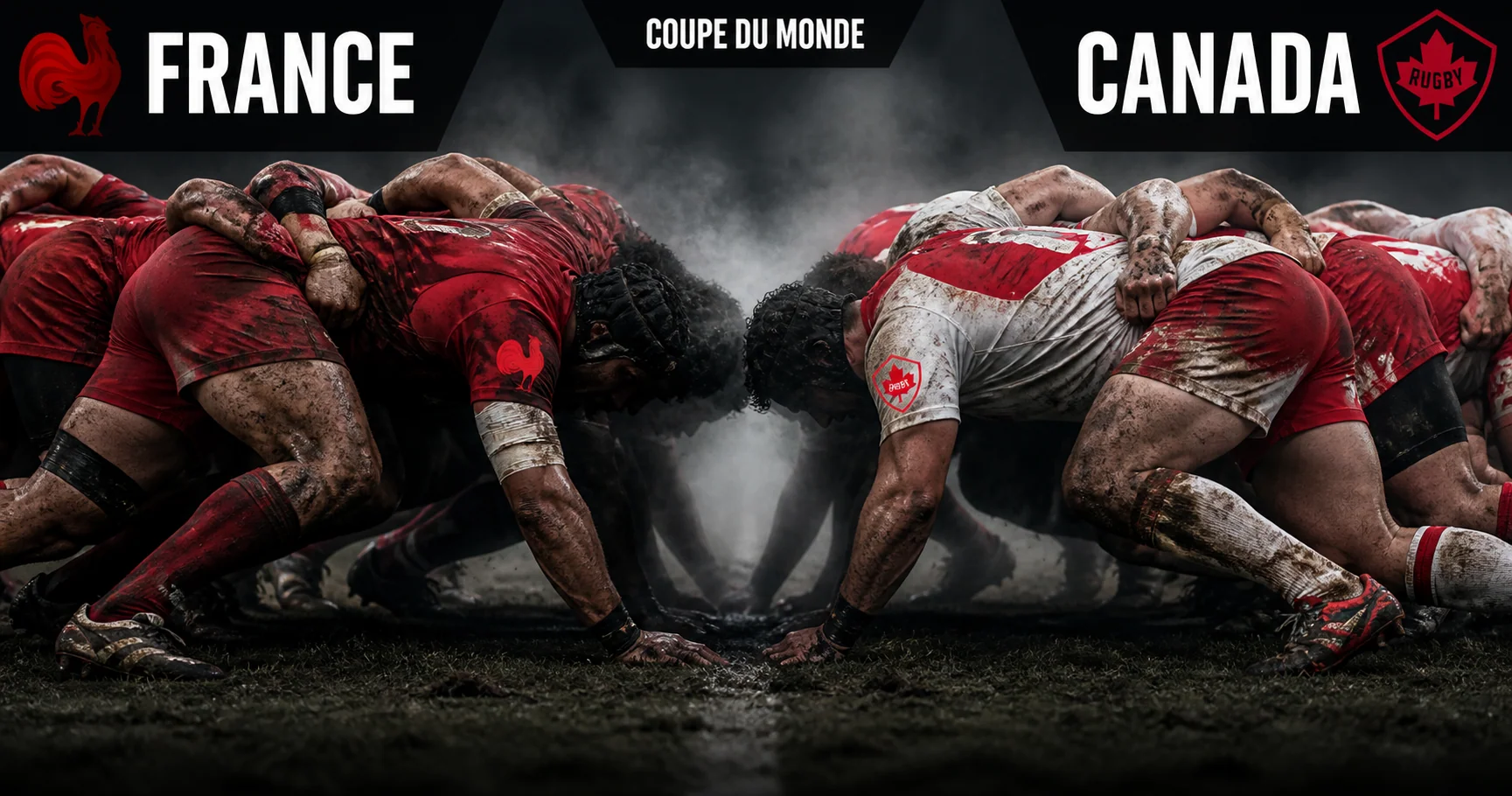 Affiche de la rencontre France contre Canada