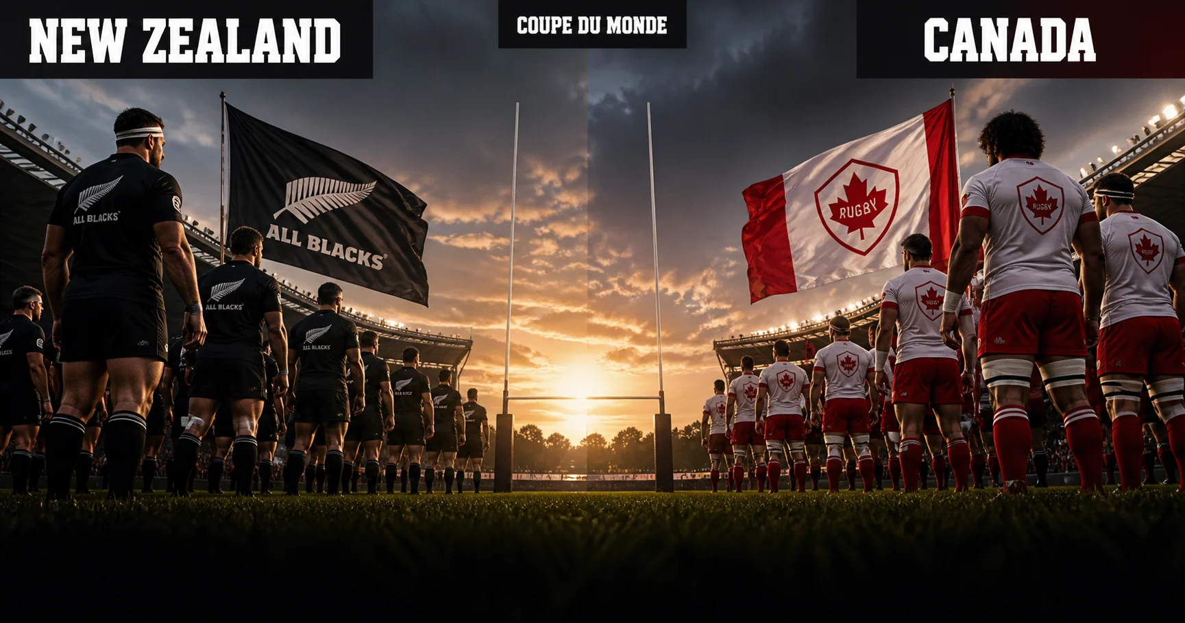 Affiche de la rencontre Nouvelle-Zélande contre Canada