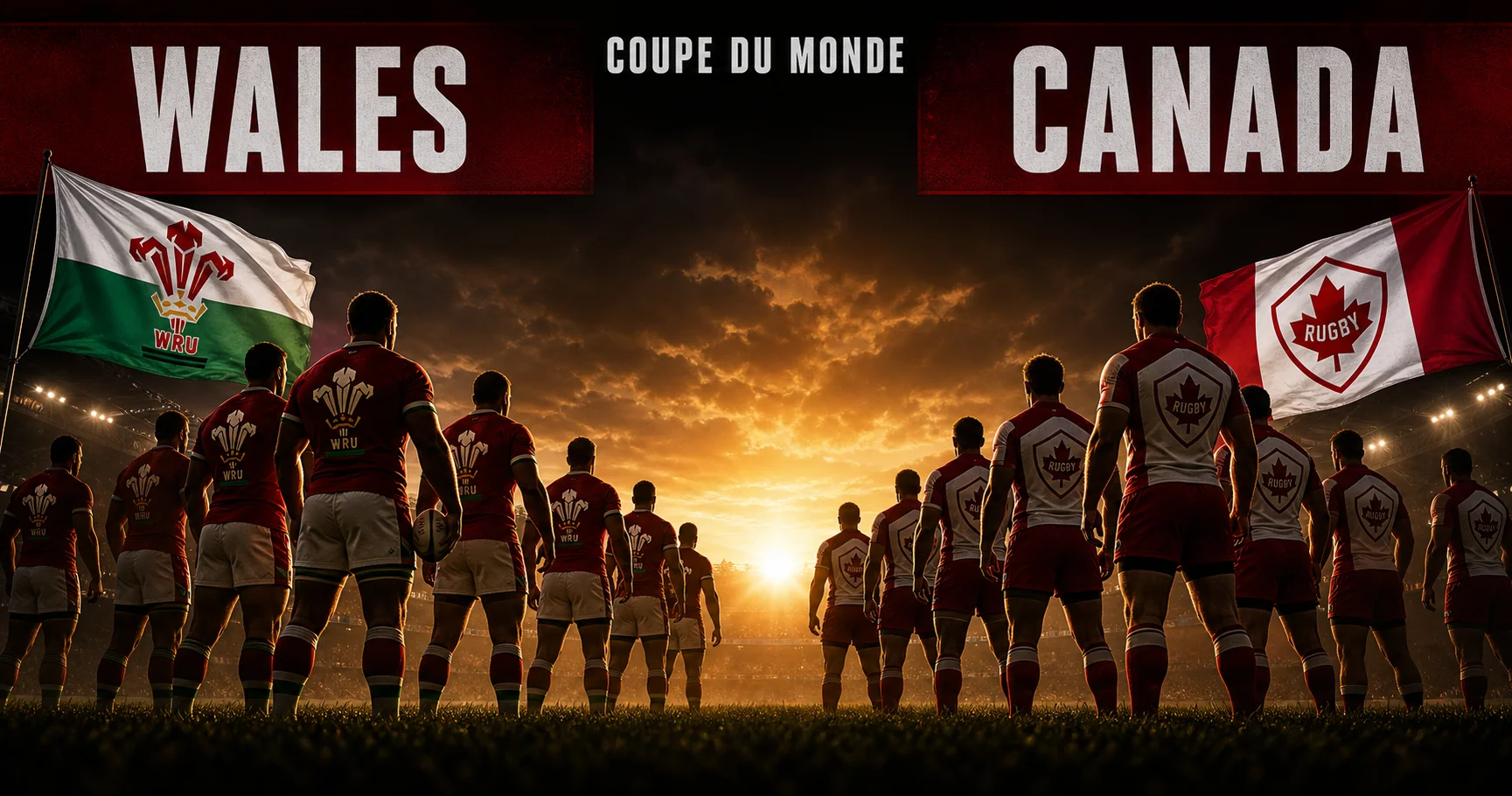 Affiche de la rencontre Pays de Galles contre Canada