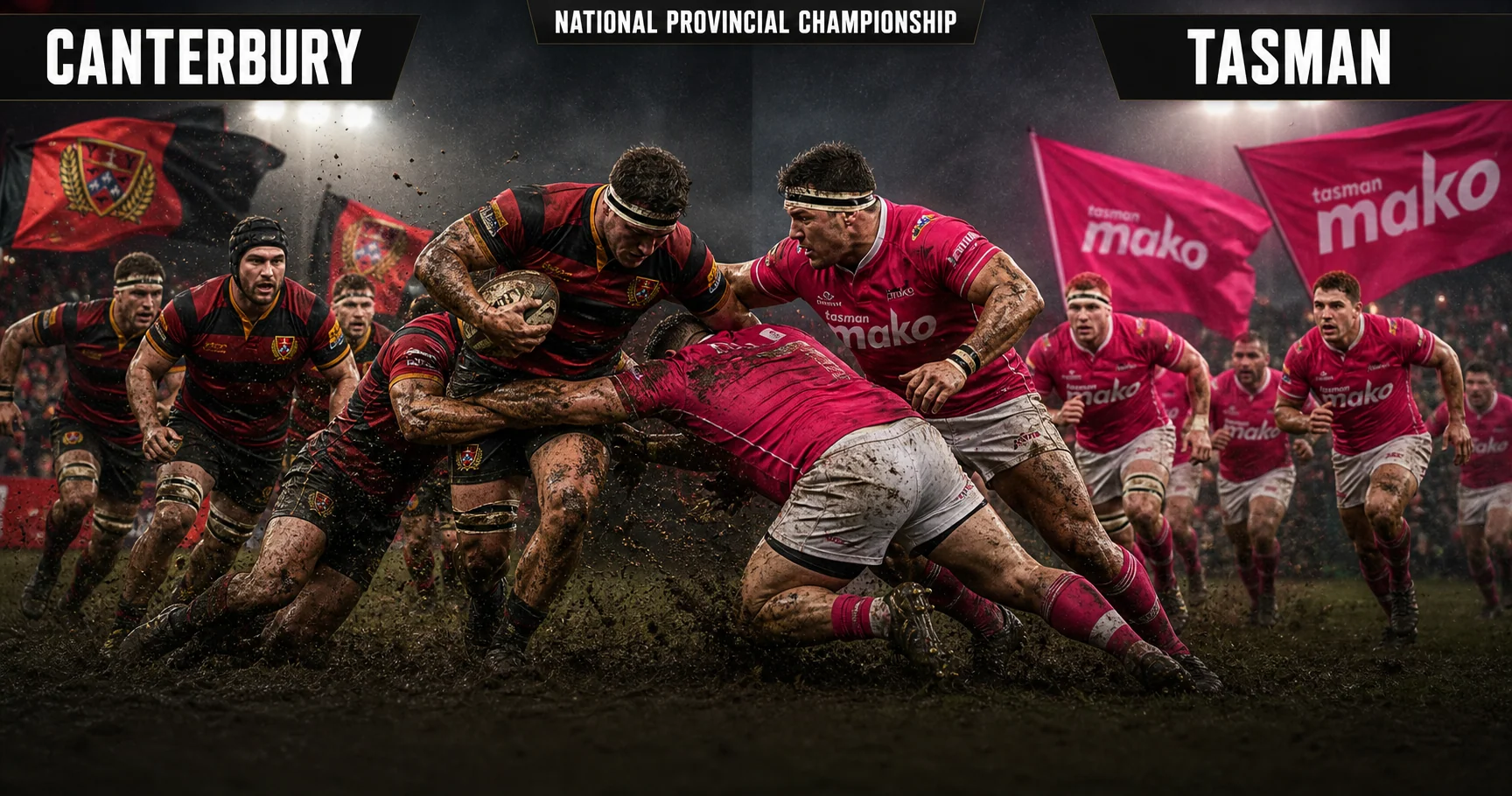 Affiche de la rencontre Canterbury contre Tasman