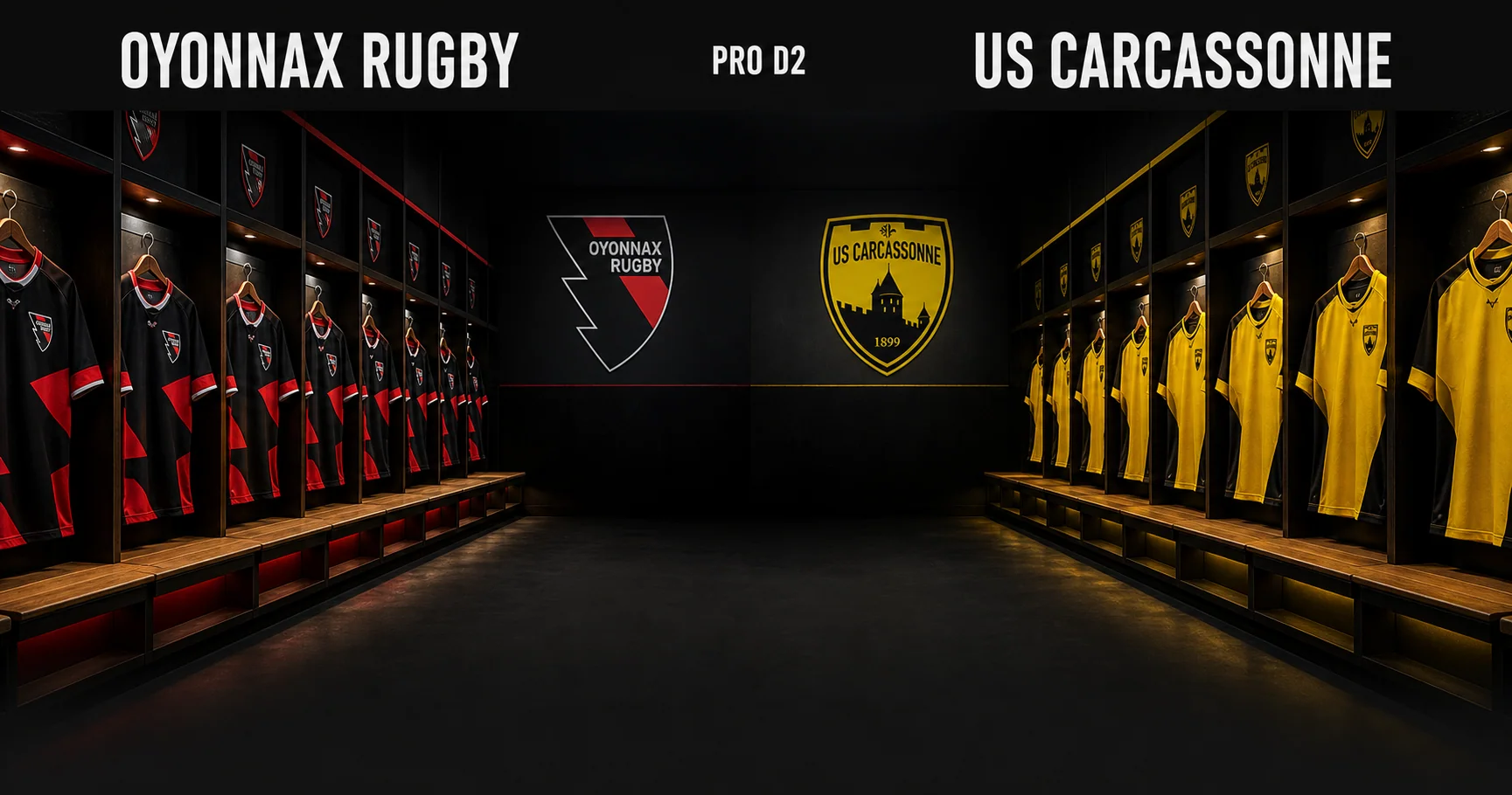 Affiche de la rencontre Oyonnax Rugby contre US Carcassonne