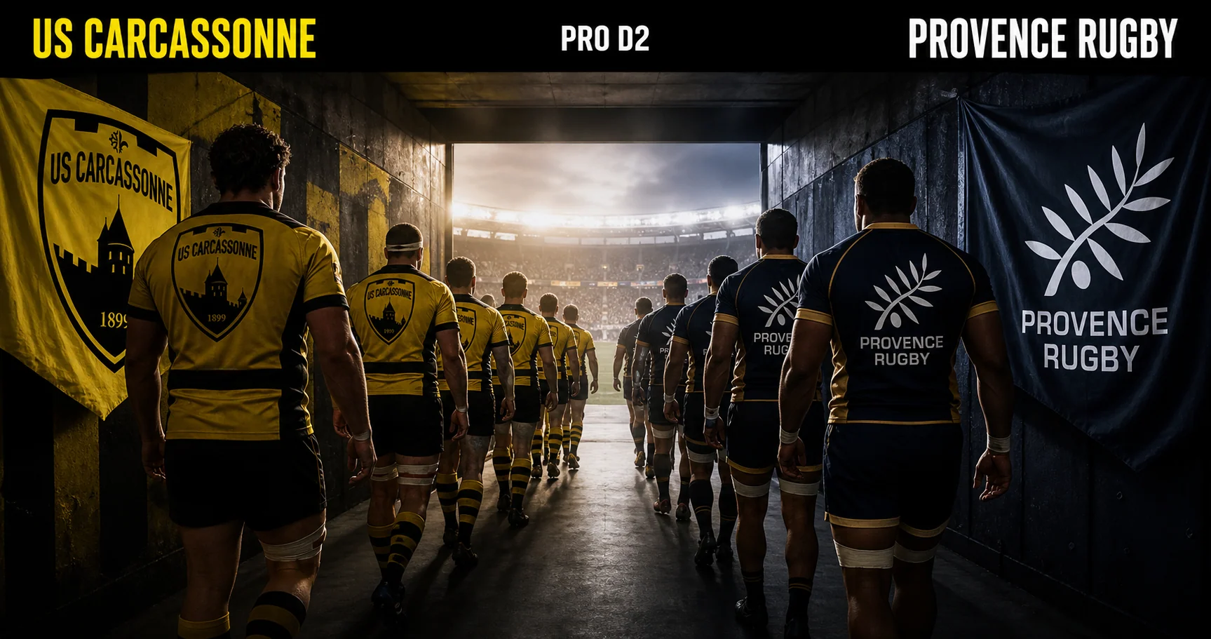 Affiche de la rencontre US Carcassonne contre Provence Rugby