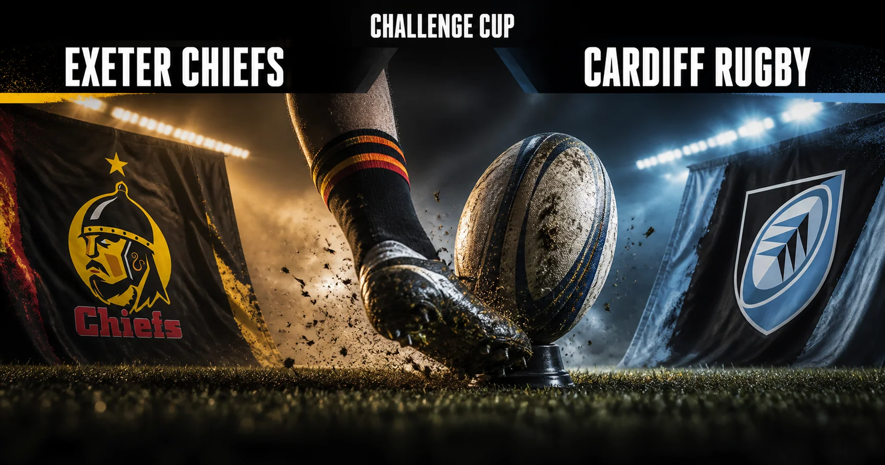 Affiche de la rencontre Exeter Chiefs contre Cardiff Rugby