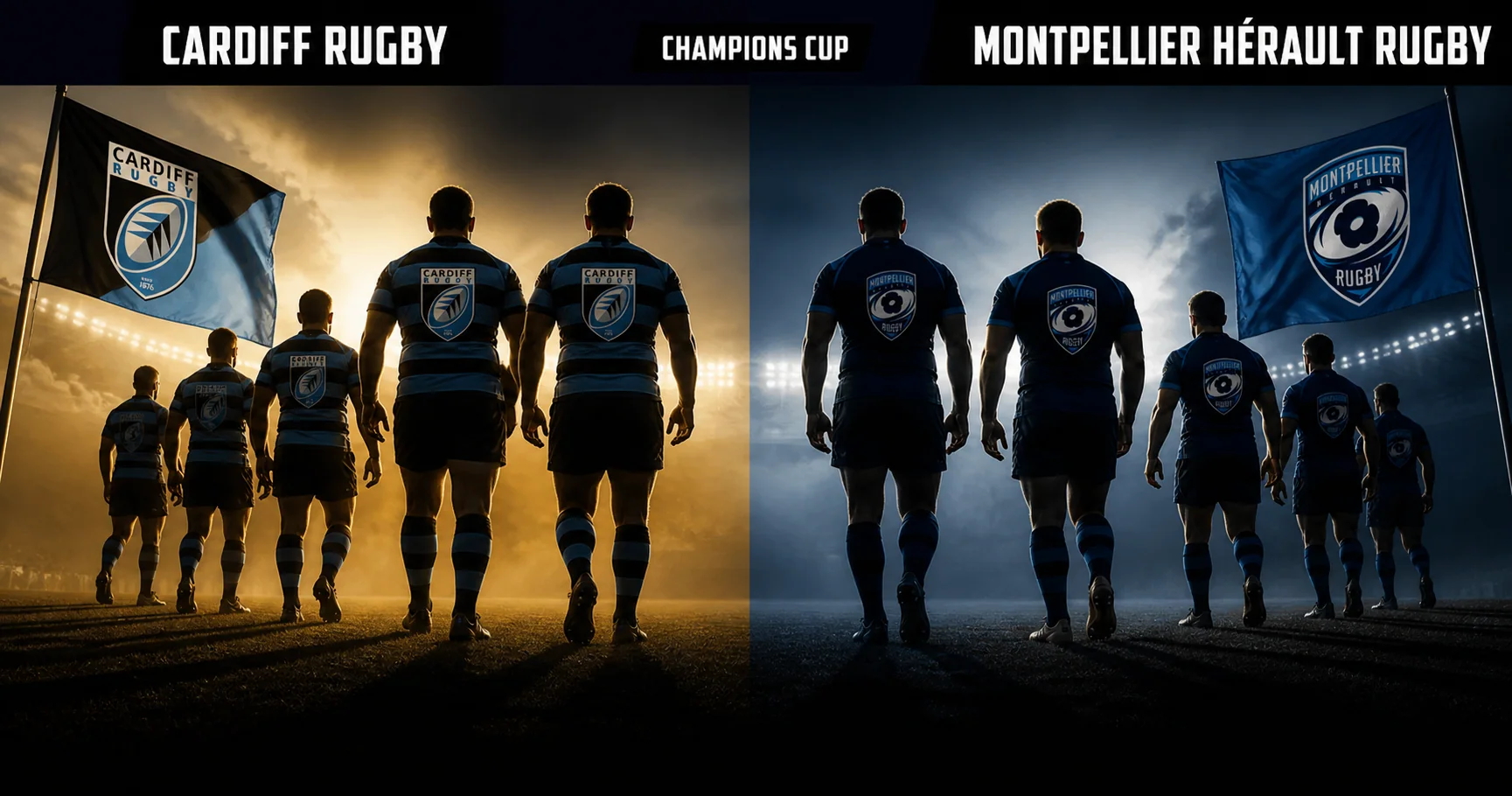 Affiche de la rencontre Cardiff Rugby contre Montpellier Hérault Rugby