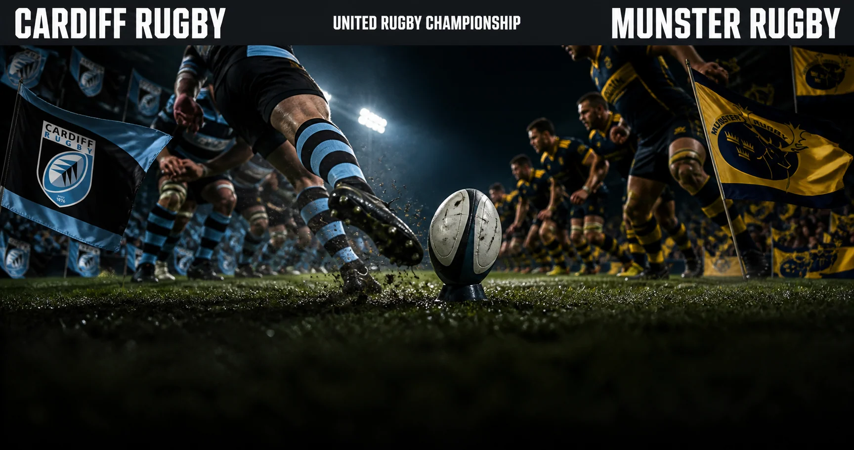 Affiche de la rencontre Cardiff Rugby contre Munster Rugby
