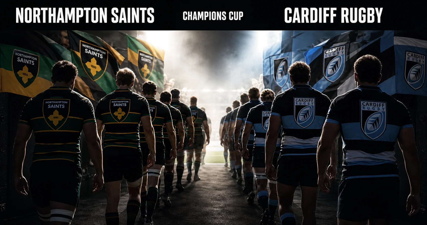 Affiche de la rencontre Northampton Saints contre Cardiff Rugby