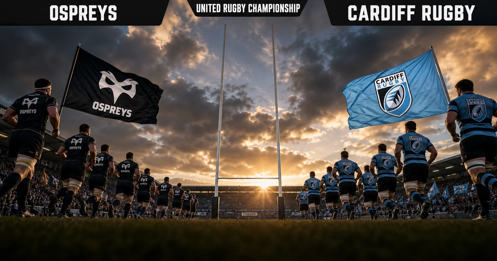 Affiche de la rencontre Ospreys contre Cardiff Rugby