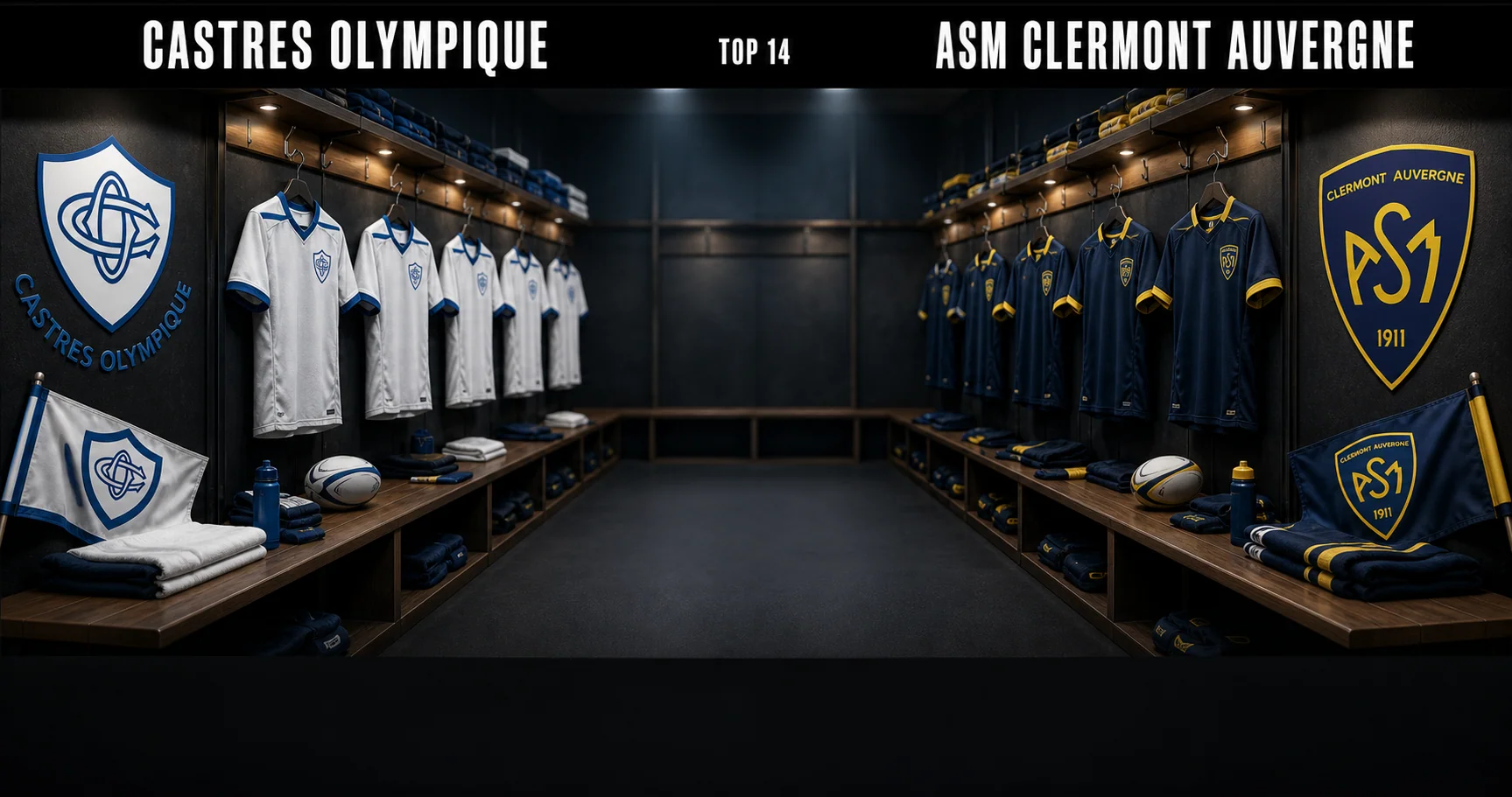 Affiche de la rencontre Castres Olympique contre ASM Clermont Auvergne