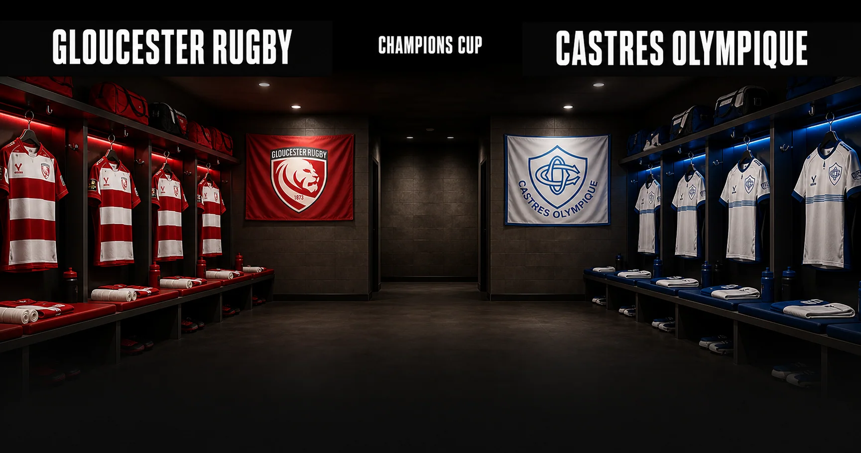 Affiche de la rencontre Gloucester Rugby contre Castres Olympique