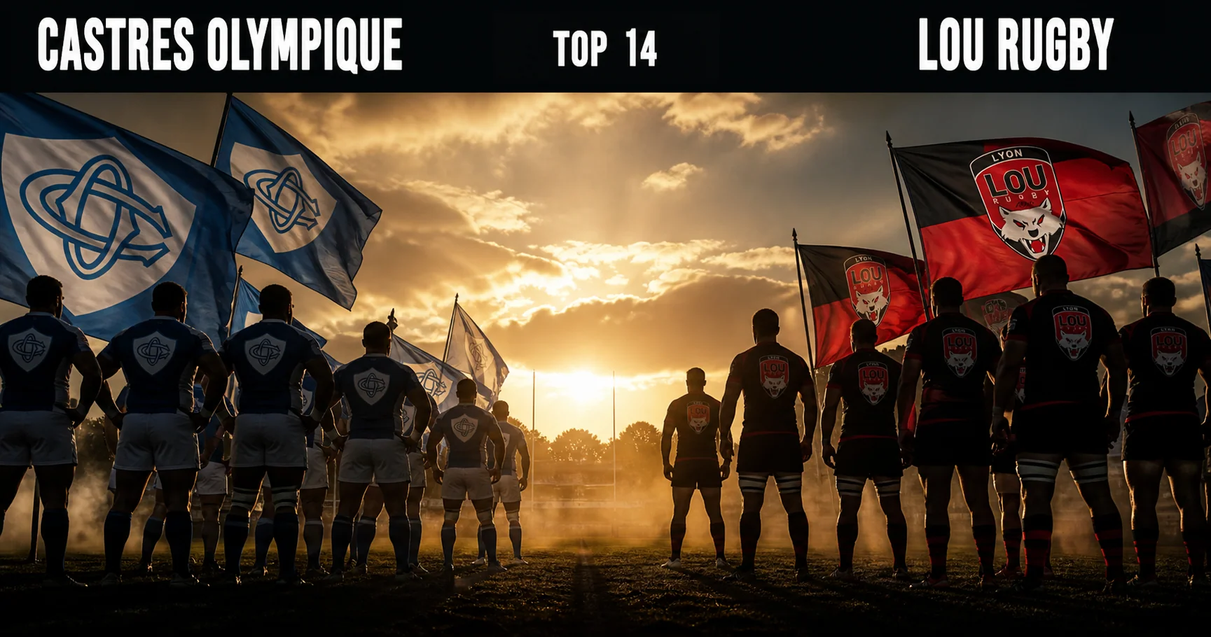 Affiche de la rencontre Castres Olympique contre LOU Rugby