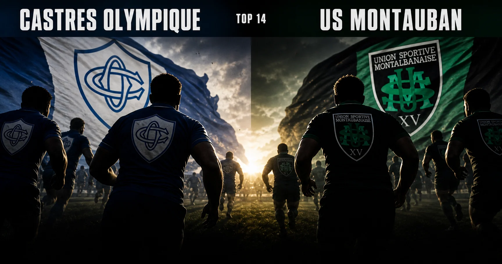 Affiche de la rencontre Castres Olympique contre US Montauban