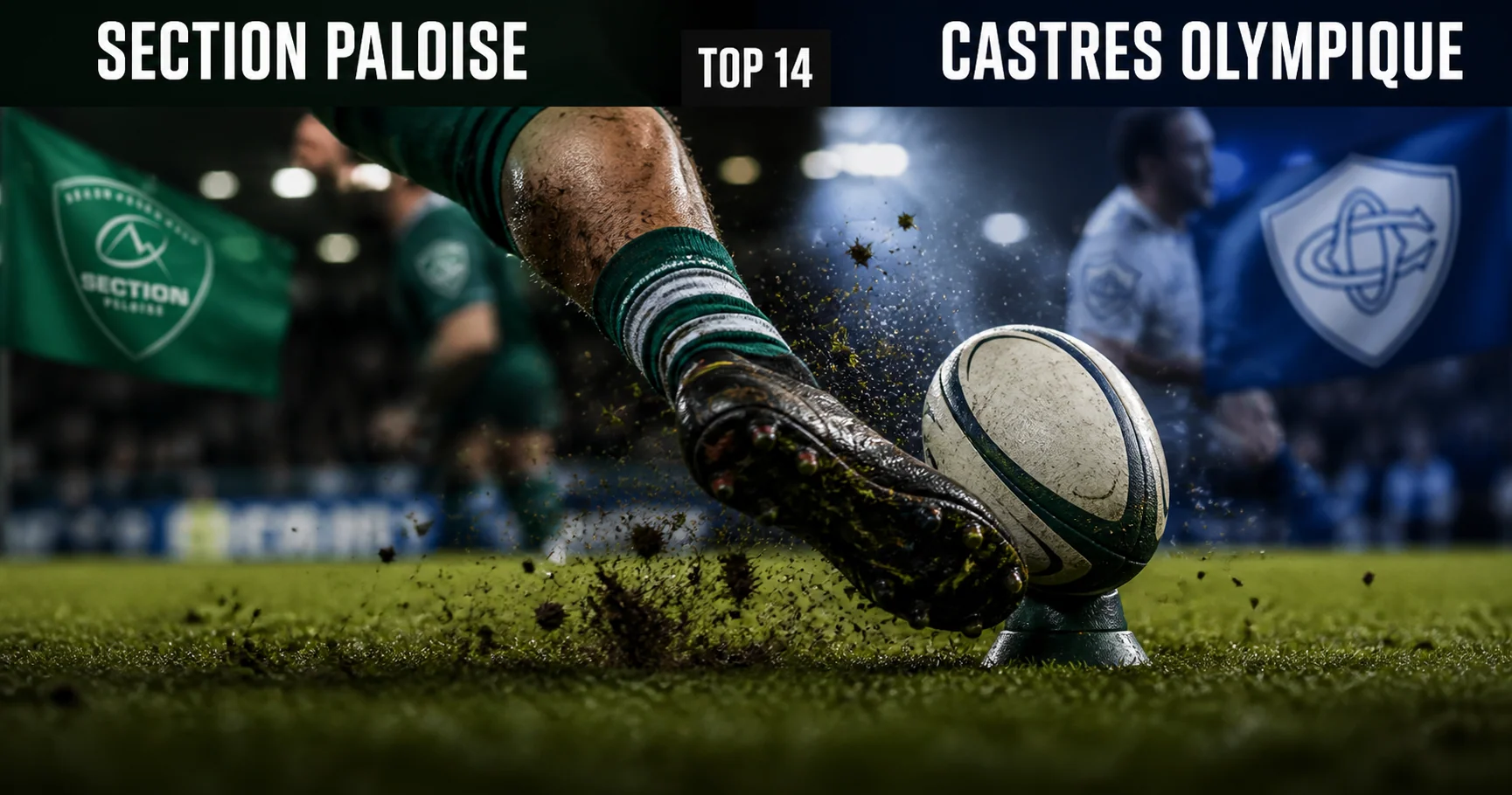 Affiche de la rencontre Section Paloise contre Castres Olympique