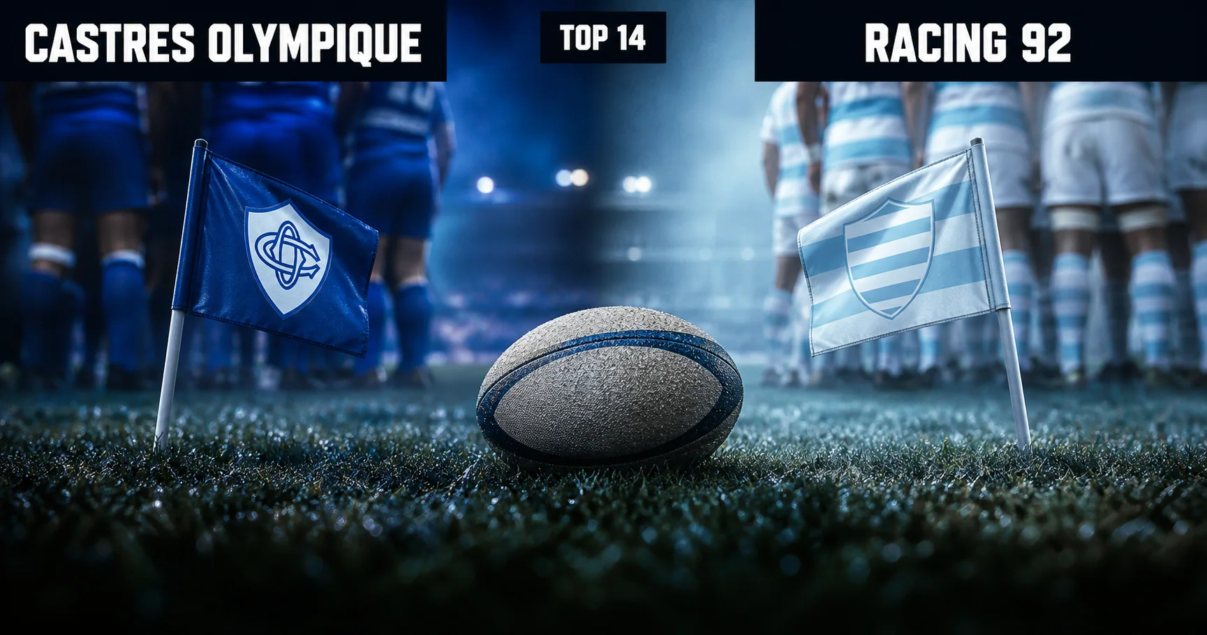 Affiche de la rencontre Castres Olympique contre Racing 92