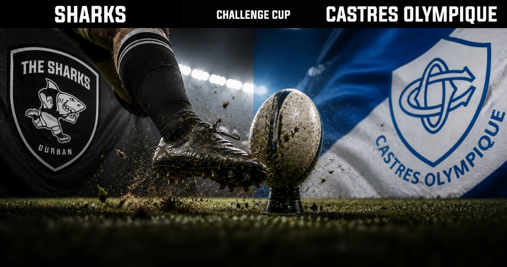 Affiche de la rencontre Sharks contre Castres Olympique