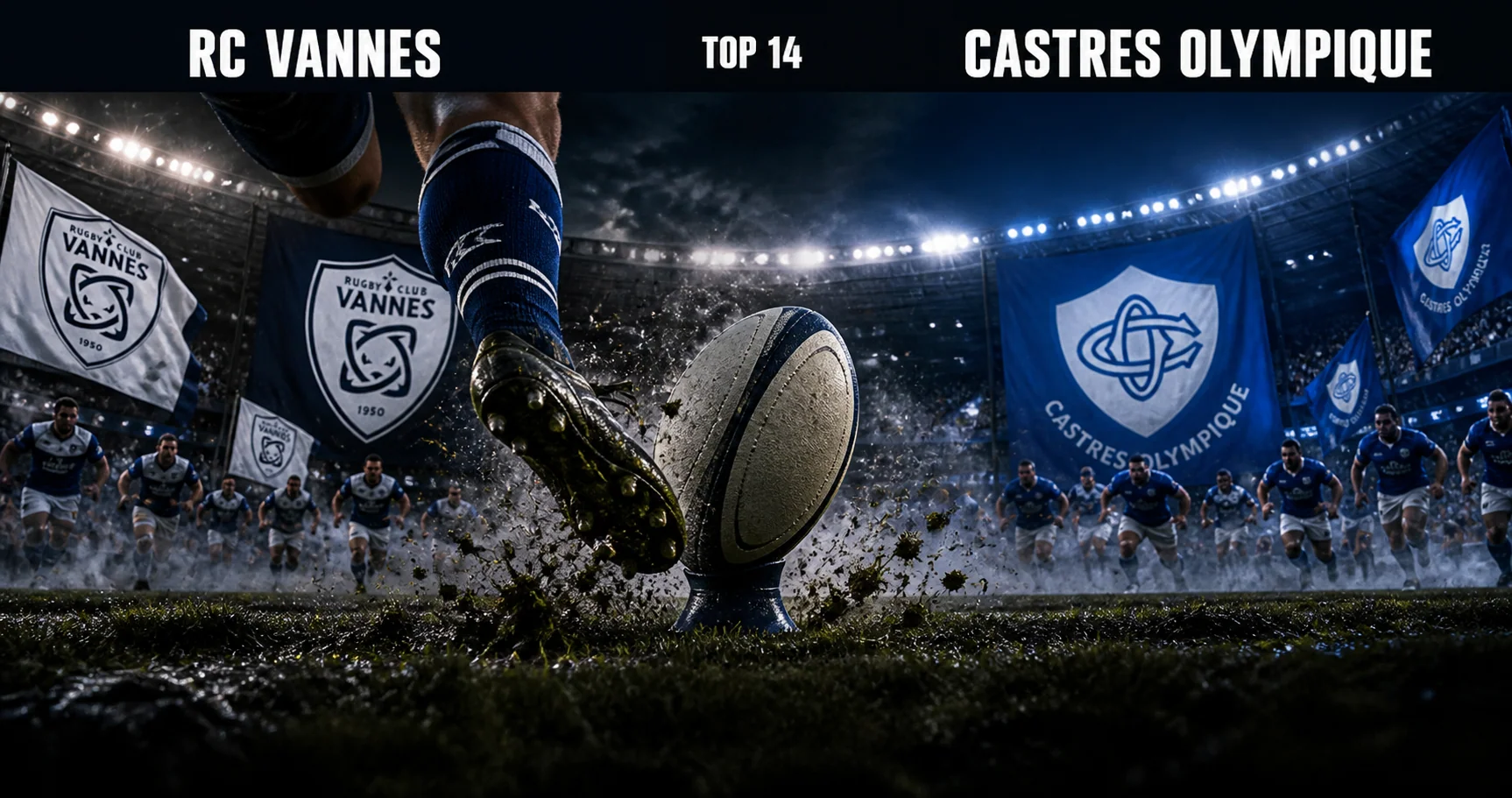 Affiche de la rencontre RC Vannes contre Castres Olympique