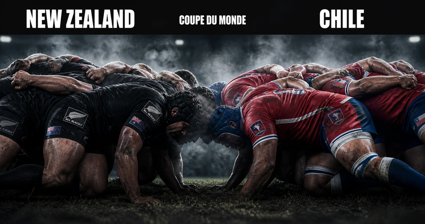 Affiche de la rencontre Nouvelle-Zélande contre Chili