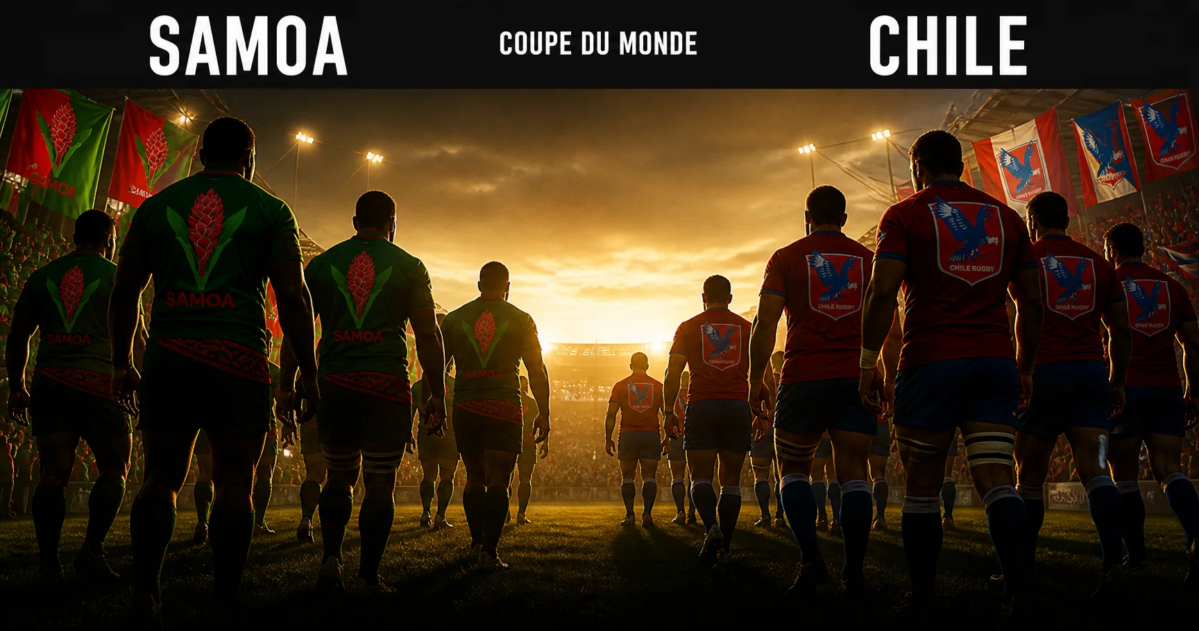 Affiche de la rencontre Samoa contre Chili