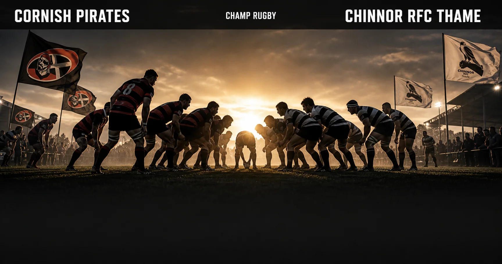 Affiche de la rencontre Cornish Pirates contre Chinnor RFC Thame