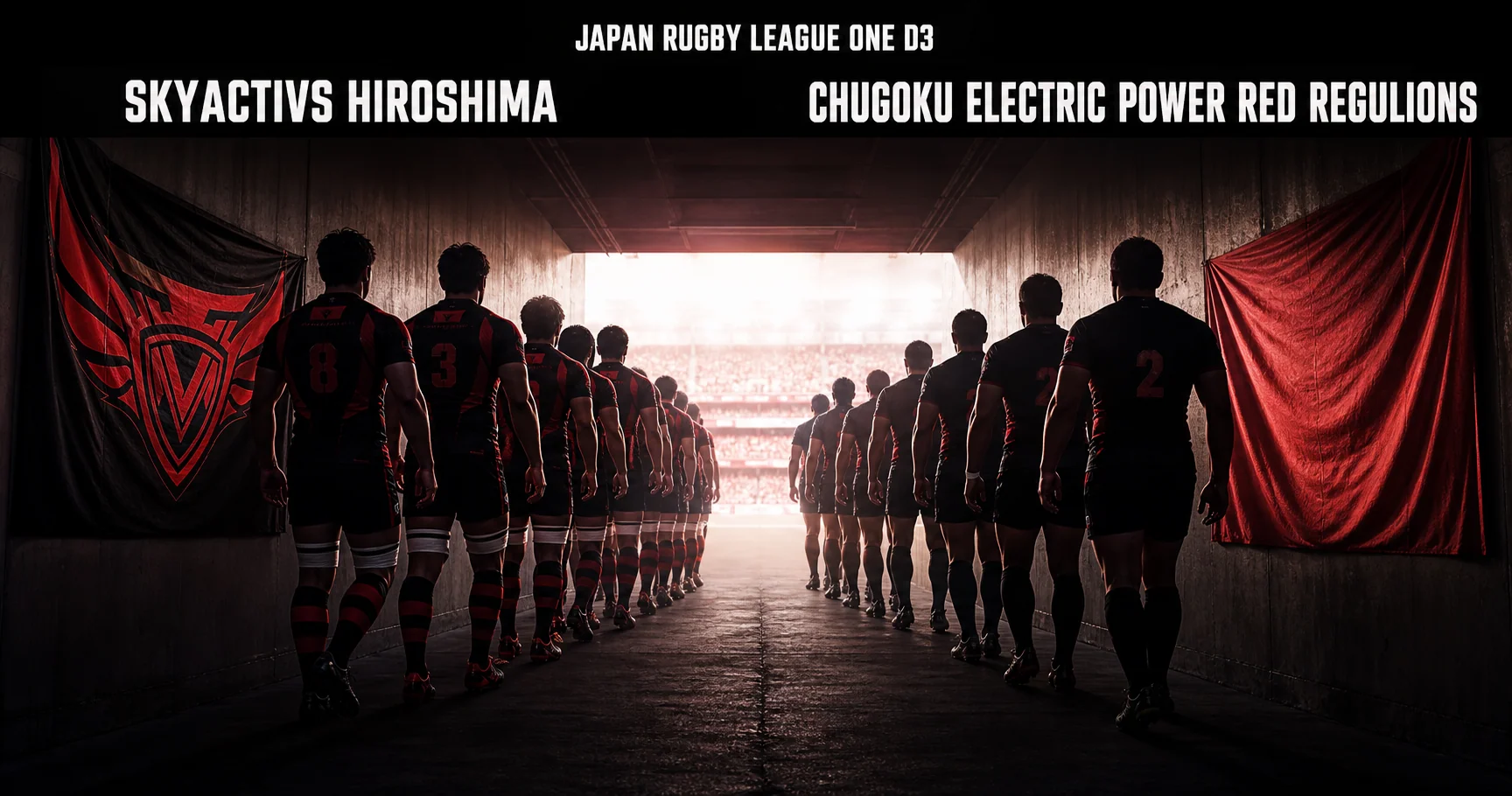 Affiche de la rencontre SKYACTIVS HIROSHIMA contre Chugoku Electric Power Red Regulions