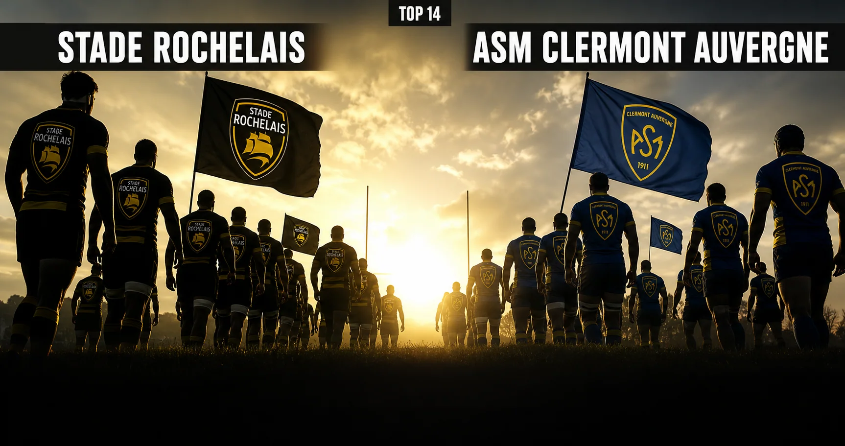 Affiche de la rencontre Stade Rochelais contre ASM Clermont Auvergne