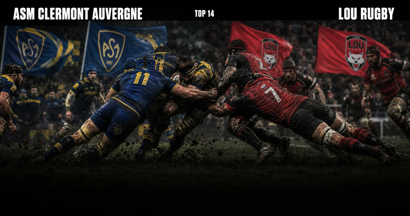 Affiche de la rencontre ASM Clermont Auvergne contre LOU Rugby